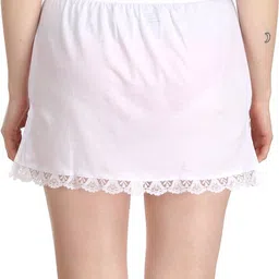 splash Women Solid Straight White Skirt image 3