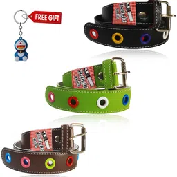 gladsome Boys & Girls Casual Multicolor, Black, Brown, Green Artificial Leather Belt-picture-10