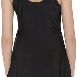 lotus thread Solid Women Black Swimsuit image 2