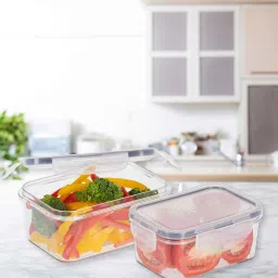 steelo (Set of 2) 500 ml Rectangular Container image 1