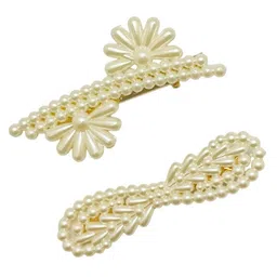 FEMMIBELLA Set Of 3 Beaded Alligator Hair Clips image 2