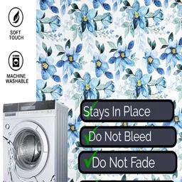 THROWPILLOW Blue & White Printed Polyester 1 Piece Sofa Cover image 5