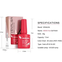 VENALISA Upgraded Formula Hema Free Soak-Off UV & LED Gel Nail Polish 7.5 ml - VIP5-534 image 4