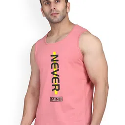 SLOWLORIS Pack Of 2 Typography Printed Pure Cotton Bio-Wash Gym Vests image 2