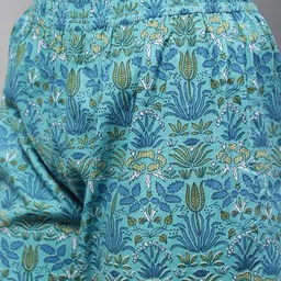 KALINI Floral Printed Regular Pure Cotton Kurta with Sharara image 4