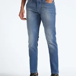 Flying Machine Men Blue MJ Mankle Tapered Fit Mid-Rise Clean Look Stretchable Jeans image 5