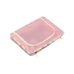 Kuber Industries Pink & White Printed Steel Frame Storage Organisers image 2