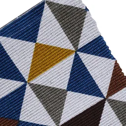 Saral Home Unisex Turquoise Blue & White Geometric Floor Runner image 5