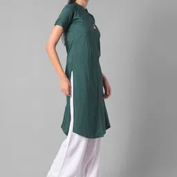 Dollar Missy Mandarin Collar Roll-Up Sleeves A-line Kurta image 3
