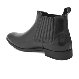 pelle albero Men Leather High-Top Chelsea Boots image 4