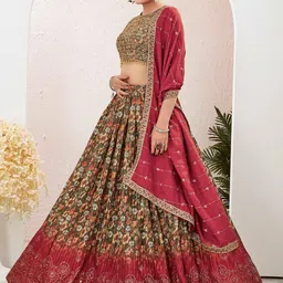 Chandbaali Embellished Beads & Stones Ready To Wear Lehenga & Blouse With Dupatta image 3