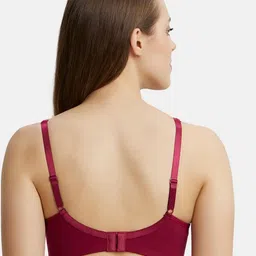 Jockey Wirefree Non Padded Cotton Full Coverage Solid Moulded Everyday Bra-FE41 image 2