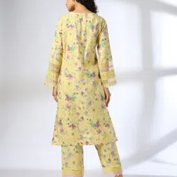avaasa set Women Floral Print A-Line Kurta & Palazzos Set image 3