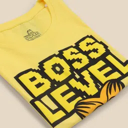 Kids Ville Girls Yellow Garfield Printed Pure Cotton T-shirt image 3