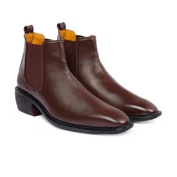Bxxy Men Height Increasing Formal Block-Heeled Chelsea Boots image 2