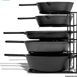 fangruik Utensil Kitchen Rack Adjustable Iron Kitchen Rack Stand for Pan, Pot, Plate, and Tawa Iron-picture-48