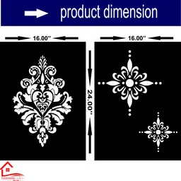 (Size :- 16X24 Inch) Wall Stencils, Rajasthani Painting Theme-Floral Spade and Reusable Design Ideal For Bedroom, Kids Room and Living Room Decoration Stencil-image-7