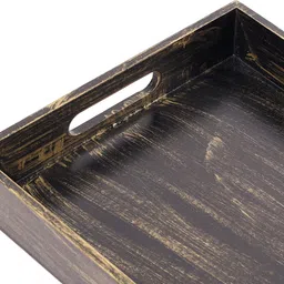 duli DECO Rustic Multipurpose Tray in MDF 10x10 (BlackGold)|Multipurpose Tray Tray image 3