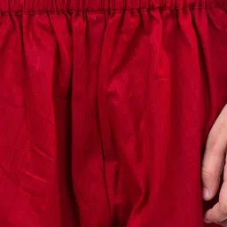 VASTRAMAY Girls Floral Printed Sequinned Pure Cotton Anarkali Kurta With Trouser & Dupatta image 4