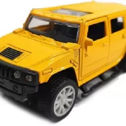 cabin hut Die Cast Metal Hummaer Style look 1:32 pull back Open Door Exclusive SUV Car Toy image 1