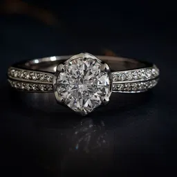 syfer Sterling Silver Swarovski Zirconia Silver Plated Palm Ring-picture-28