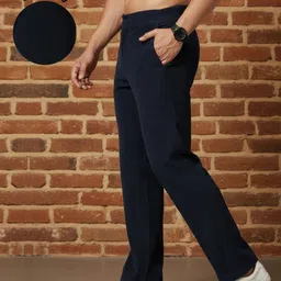 rigo Men Loose Fit Blue Corduroy Trousers image 1