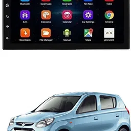 ayw Android Double Din Screen 7 inch Car Media Player with Touch Screen, Mirror Link, Bluetooth, Media Player Universal Alto 800 For All Models Car Stereo image 1