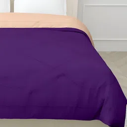 RF RELAXFEEL Peach & Lavender Geometric Heavy Winter 233 GSM Single Bed Quilt image 2