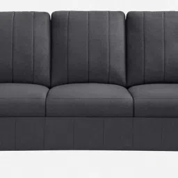mintwud from pepperfry Sato Fabric 3 Seater Sofa In Grey Colour image 4