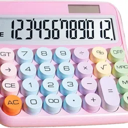kriaesha Colorful Candy Calculator Mechanical Calculator Cute 12 Digit Large LCD Display Big Basic Calculator-picture-17