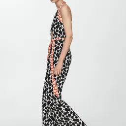 MANGO Printed Halter Neck Wrap Jumpsuit image 2