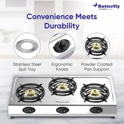 butterfly Stainless Steel Manual Gas Stove image 3