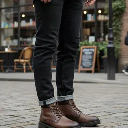 NICO NERINI Men’s Premium Brown Leather Outdoor Ankle Boots Boots For Men image 2