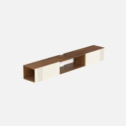 bluewud Darien Tv Unit In Brown Maple & Frosty Finish For Tv Upto 55" image 3