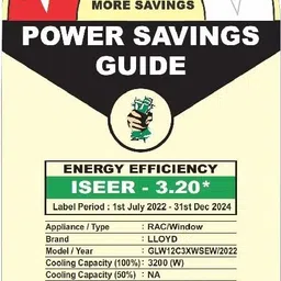 lloyd 1 Ton 3 Star Window AC- White image 3