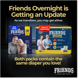 friends Overnight with odour lock and Anti-Bacterial Absorbent Core Adult Pant Diapers - XL image 3