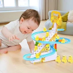 bachpan Deluxe Duck Slide Toy Set – Automatic Climbing Track with Music & Lights image 2