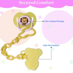 safe-o-kid Pacifier for baby with Holder Chain and Clip Designer soother for baby Soother Soother image 3