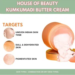 House of Beauty Kumkumadi Butter Cream with Raspberry & Plant Squalane 50 ml image 4