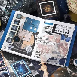 sancorp 346PCS Vintage Cosmos Scrapbook Kit Theme, Scrapbook Kit image 3