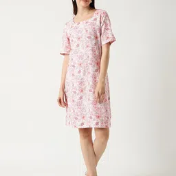 marks & spencer Women Fit and Flare Multicolor Knee Length Dress-picture-12