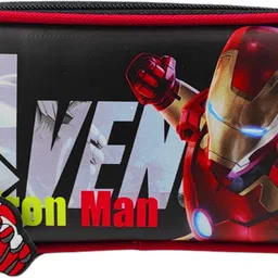 johnnie boy Ironman Double Pocket Leatherite Pencil Pouch Ironman Art Canvas Pencil Box-picture-16