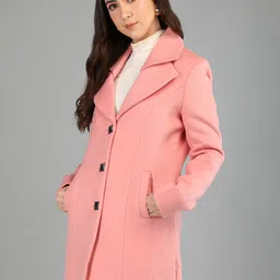 honnete 100 % Polyester Solid Coat For Women image 3