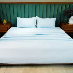 aetherea world Baby Blue 400TC 100% Cotton Solid Bed Sheet Collection by Aethrea World-picture-14