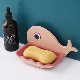 sjk Fish Shape Cute Adhesive Waterproof Wall Mounted Soap Dish(PACK OF 4) 1.107-picture-13