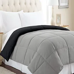 RF RELAXFEEL Black & Grey Microfiber Heavy Winter 233 GSM Double Bed Comforter image 4