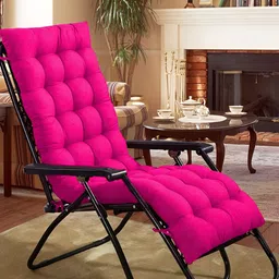 DADDY COOL Pink Quilted Rectangular Chair Cushion Pad-image-13