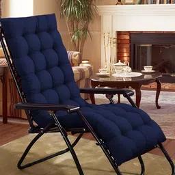 DADDY COOL Navy Blue Quilted Rectangular Chair Cushion Pad-picture-30