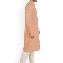 ARRUGA Ethnic Motifs Embroidered Sequinned Georgette Kurta With Churidar image 4