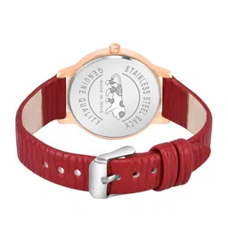 PERCLUTION ENTERPRISE Women Maroon Printed Dial & Textured Straps Analogue Watch PE384 image 3